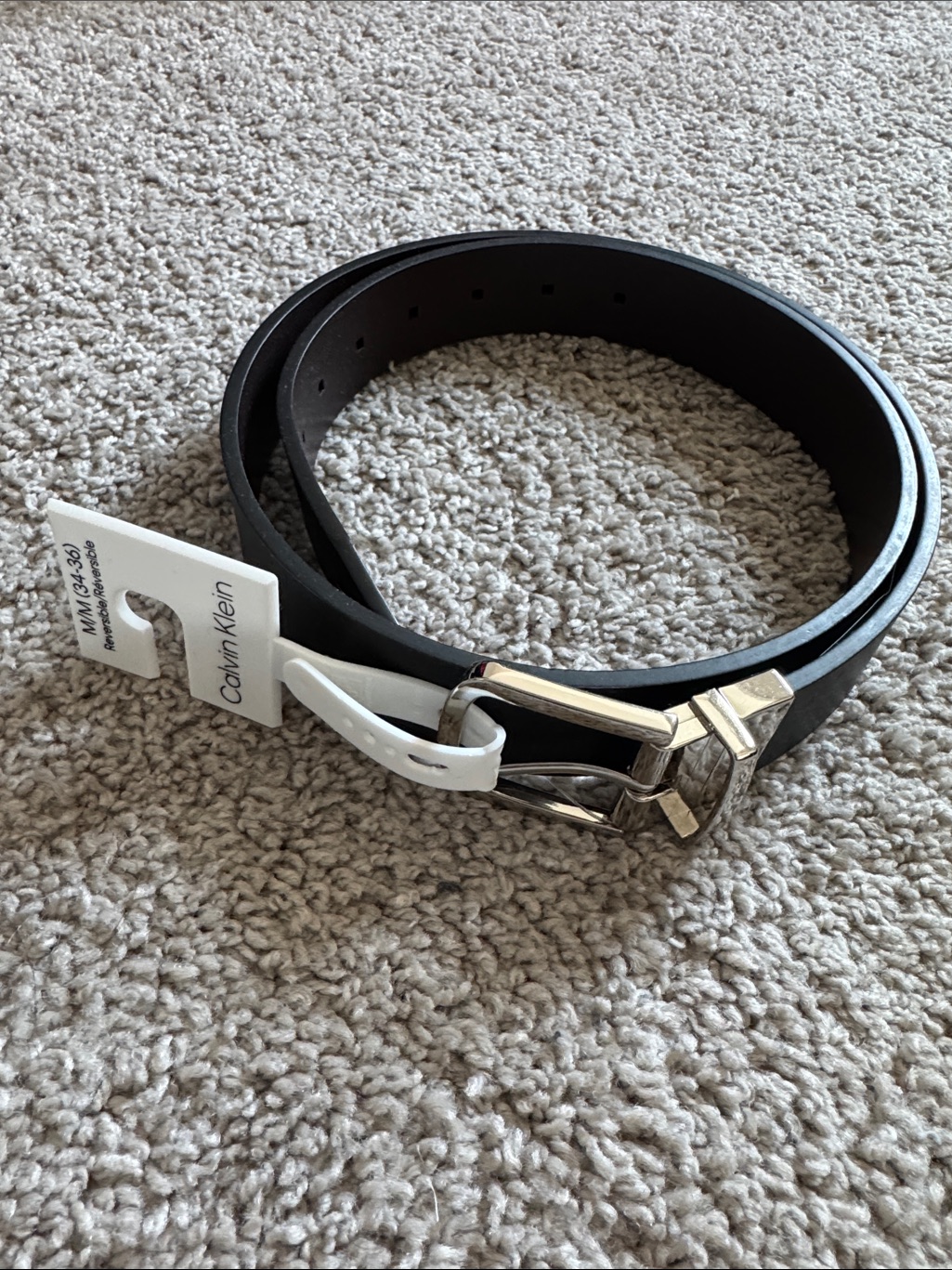 Calvin Klein Reversible Belt With SilverTone Buckle